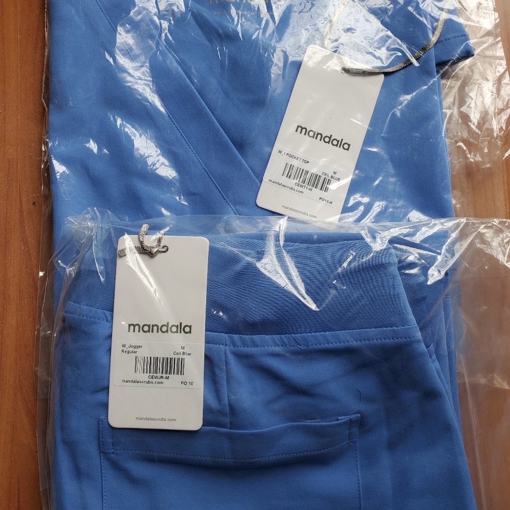 Mandala Ceil Blue Scrub Set